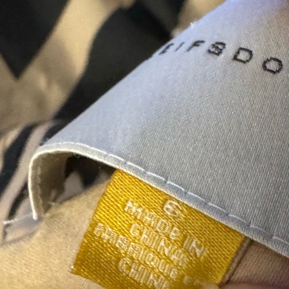 Anthro Leifsdottir Black Tan Stripe Sleeveless Sheath Dress Coctail Party Guest - Picture 15 of 15